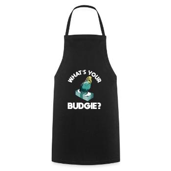 What's your Budgie Budget Design with Budgie - Cooking Apron - black - Front - AI Model Male 185 dark (185cm)