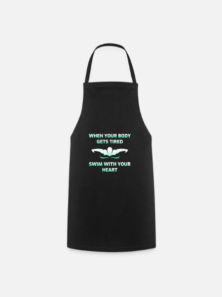 Schwimmen Schwimmen Schwimmer Geschenk - Kochschürze - Schwarz