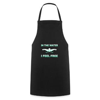 Schwimmen Schwimmen Schwimmer Geschenk - Kochschürze - Schwarz - Vorne - AI Model Male 185 dark (185cm)