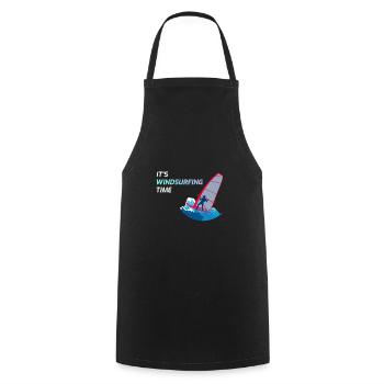 Windsurfer Windsurfing Wind Surfing Gift - Cooking Apron - black - Front - AI Model Male 185 dark (185cm)
