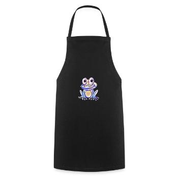 frog - Cooking Apron - black - Front - AI Model Male 185 dark (185cm)