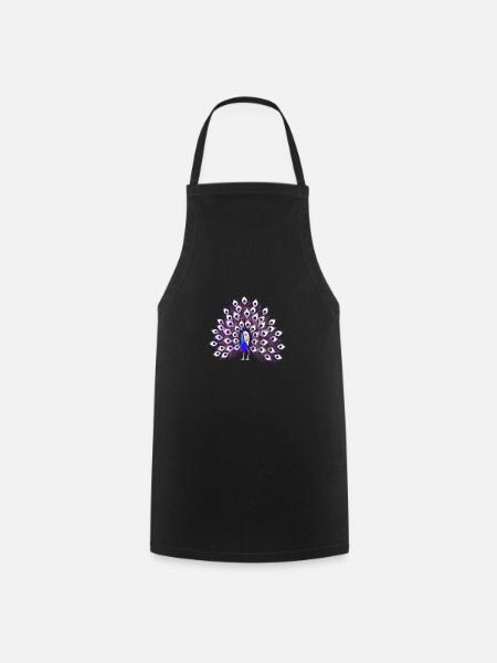 Peacock - Cooking Apron - black
