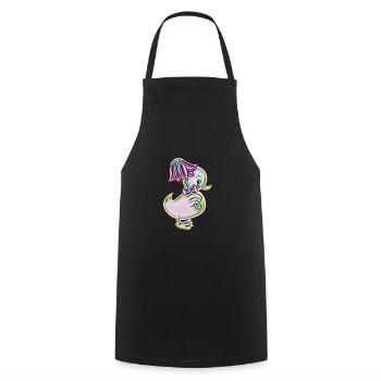 duck - Cooking Apron - black - Front - AI Model Male 185 dark (185cm)