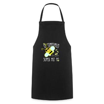 Optimismus Sumsi mit Po Imker Bienen Hummel Honig - Kochschürze - Schwarz - Vorne - AI Model Male 185 dark (185cm)