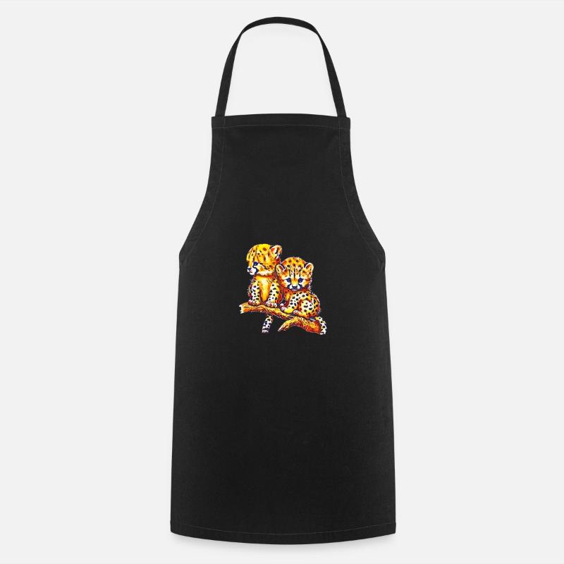 Guépards - Tablier de cuisine - noir