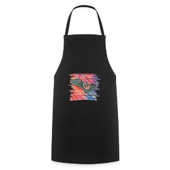 bat - Cooking Apron - black - Front - AI Model Male 185 dark (185cm)