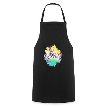 Dalmatian - Cooking Apron - black - Front - AI Model Male 185 dark (185cm)