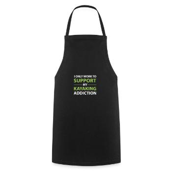 Kayaking - Cooking Apron - black - Front - AI Model Male 185 dark (185cm)