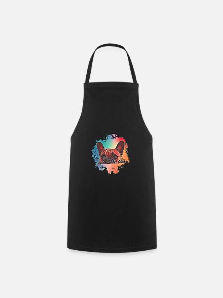 French bulldog - Cooking Apron - black