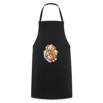 squirrel - Cooking Apron - black - Front - AI Model Male 185 dark (185cm)