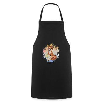 Renard - Tablier de cuisine - noir - Devant - AI Model Male 185 dark (185cm)