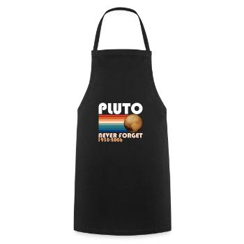 Pluto Never Forget Shirt 1930-2006 planètes - Tablier de cuisine - noir - Devant - AI Model Male 185 dark (185cm)