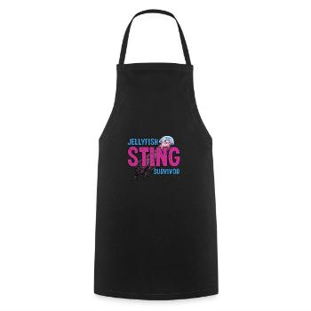 Jellyfish costume funny cnidarians jellyfish - Cooking Apron - black - Front - AI Model Male 185 dark (185cm)