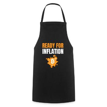 Ready for hyperinflation | Bitcoin inflation - Cooking Apron - black - Front - AI Model Male 185 dark (185cm)