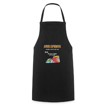 Ver de bibliothèque Drôle Geek Geek lecteur bibliothèque - Tablier de cuisine - noir - Devant - AI Model Male 185 dark (185cm)