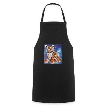 tiger - Cooking Apron - black - Front - AI Model Male 185 dark (185cm)
