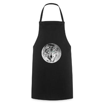 Wolf - Tablier de cuisine - noir - Devant - AI Model Male 185 dark (185cm)