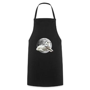 Wolf - Tablier de cuisine - noir - Devant - AI Model Male 185 dark (185cm)