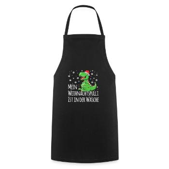 Mein Weihnachtspulli ist in der Wäsche Shirt Ugly - Kochschürze - Schwarz - Vorne - AI Model Male 185 dark (185cm)