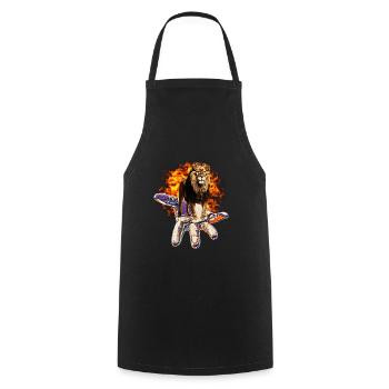 lion - Cooking Apron - black - Front - AI Model Male 185 dark (185cm)