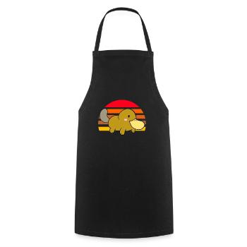Platypus sunset - Cooking Apron - black - Front - AI Model Male 185 dark (185cm)