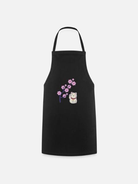 Sakura tree Japanese cherry blossom tree Japan - Cooking Apron - black