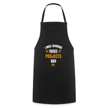 Project Management Gift | Project manager - Cooking Apron - black - Front - AI Model Male 185 dark (185cm)