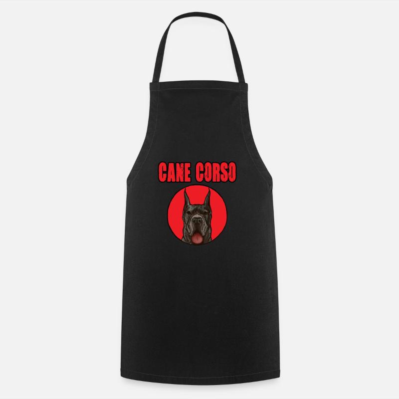 Cane Corso Design - Kochschürze - Schwarz