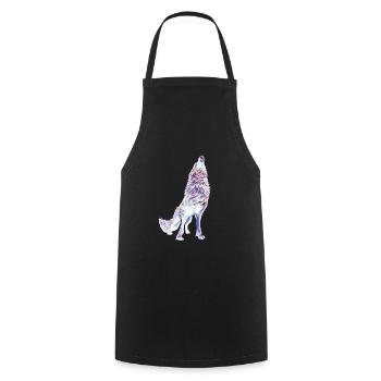 Wolf - Tablier de cuisine - noir - Devant - AI Model Male 185 dark (185cm)
