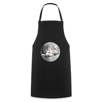 Wolf - Tablier de cuisine - noir - Devant - AI Model Male 185 dark (185cm)