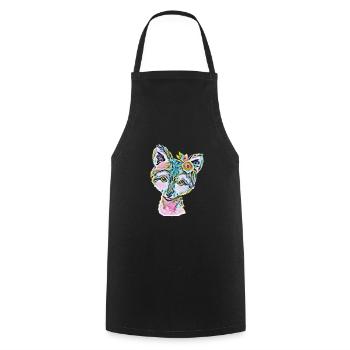 Wolf baby - Cooking Apron - black - Front - AI Model Male 185 dark (185cm)