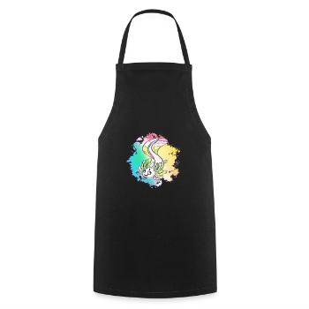 Axolotl - Tablier de cuisine - noir - Devant - AI Model Male 185 dark (185cm)