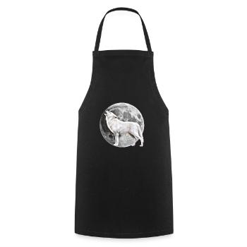 Wolf - Tablier de cuisine - noir - Devant - AI Model Male 185 dark (185cm)