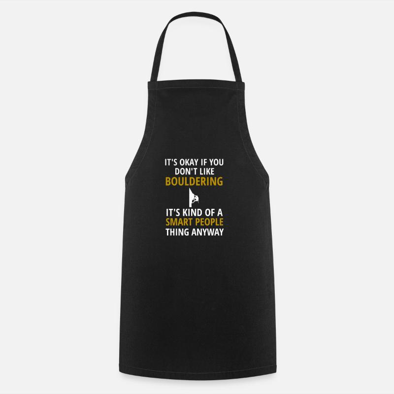 Bouldering Boulderer Climbing Hall Climbing Wall - Cooking Apron - black