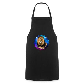 lion - Cooking Apron - black - Front - AI Model Male 185 dark (185cm)