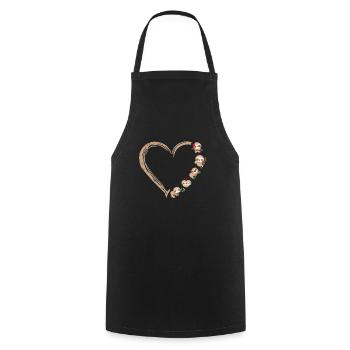 Cute baby sloth heart for sloth lover - Cooking Apron - black - Front - AI Model Male 185 dark (185cm)