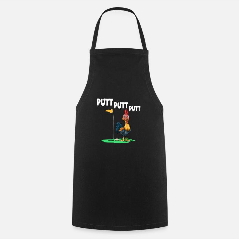 Putt Putt Putt Poules Golf - Tablier de cuisine - noir