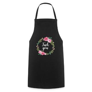 Fuck you - Sarcasmes Provocation Cool - Tablier de cuisine - noir - Devant - AI Model Male 185 dark (185cm)