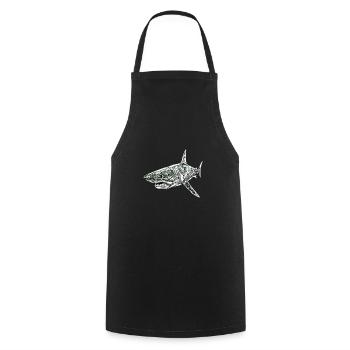 shark - Cooking Apron - black - Front - AI Model Male 185 dark (185cm)