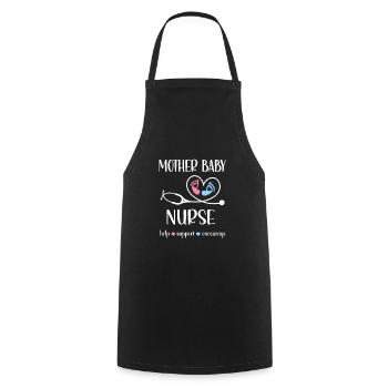 Mother-child nurse postal portals midwife - Cooking Apron - black - Front - AI Model Male 185 dark (185cm)