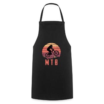 BMX MTB Mountainbike Fahrradhelm - Kochschürze - Schwarz - Vorne - AI Model Male 185 dark (185cm)