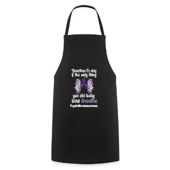 La mucoviscidose combattant la mucoviscidose - Tablier de cuisine - noir - Devant - AI Model Male 185 dark (185cm)
