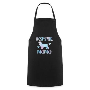 Cocker Spaniel Mama Cocker Spaniel Dog Owner - Cooking Apron - black - Front - AI Model Male 185 dark (185cm)