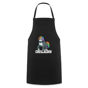 Gorillacorn for a gorilla and unicorn - Cooking Apron - black - Front - AI Model Male 185 dark (185cm)