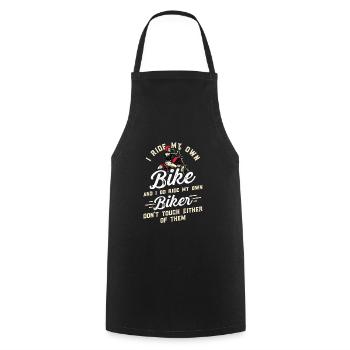 Gift ideas Motorcyclist Motorcyclist - Cooking Apron - black - Front - AI Model Male 185 dark (185cm)