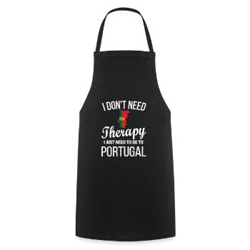 Portuguese Portugal Origin Portuguese flag - Cooking Apron - black - Front - AI Model Male 185 dark (185cm)