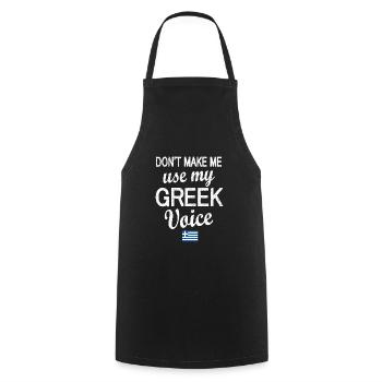 Greek Greece Flag Greek Roots - Cooking Apron - black - Front - AI Model Male 185 dark (185cm)