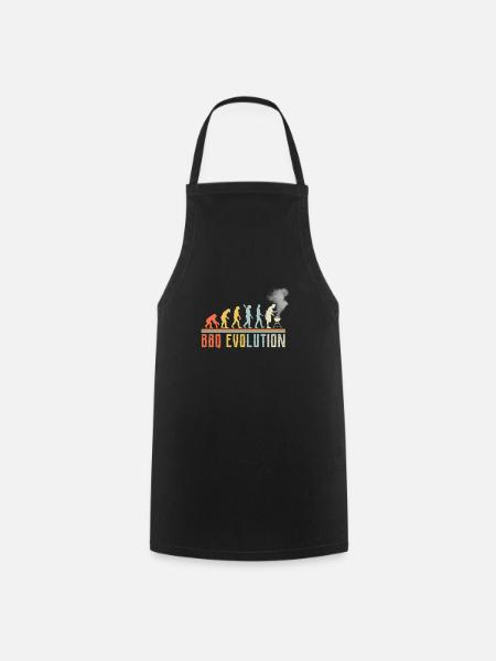 BBQ Evolution Lustiges Zitat - Kochschürze - Schwarz