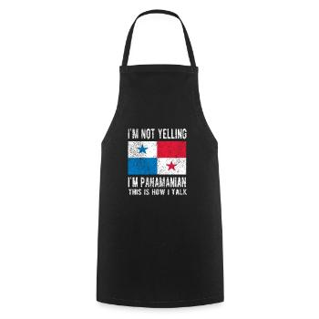Panama Panama Origine Drapeau panaméen - Tablier de cuisine - noir - Devant - AI Model Male 185 dark (185cm)
