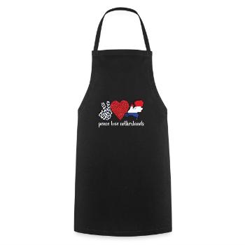 Dutch Netherlands Dutch roots - Cooking Apron - black - Front - AI Model Male 185 dark (185cm)